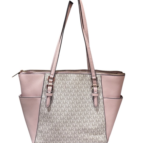 Michael Kors Blush Pink and Cream Signature Tote - Picture 2 of 3